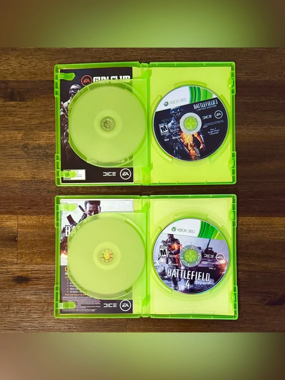 2 GAMES - Battlefield 3 and 4 Limited Bonus DLC RARE XBOX 360 CIB DEAL
